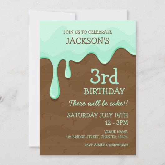 Mint Chocolate Cake Kaart (Voorkant)