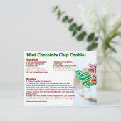Mint Chocolate Chip Cookie Briefkaart (Staand voorkant)