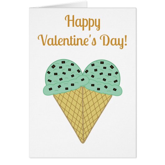 Mint Chocolate Chip Ice Cream Heart Valentijn (Voorkant)