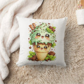 Mint Chocolate Chip Ijsje Kawai Kussen  (Deken)