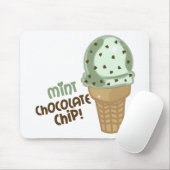 Mint Chocolate Chip met tekst Muismat (Met muis)