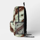 Mint Chocolate Chip Milkshake Marble Design Bedrukte Rugzak (Rechts)