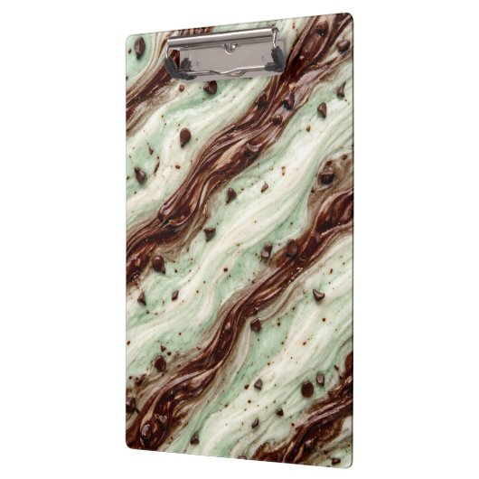 Mint Chocolate Chip Milkshake Marble Design Klembord (Links)