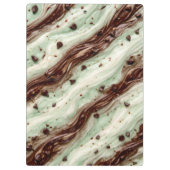 Mint Chocolate Chip Milkshake Marble Design Klembord (Achterkant)