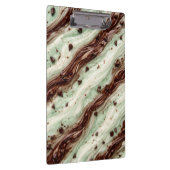 Mint Chocolate Chip Milkshake Marble Design Klembord (Rechts)