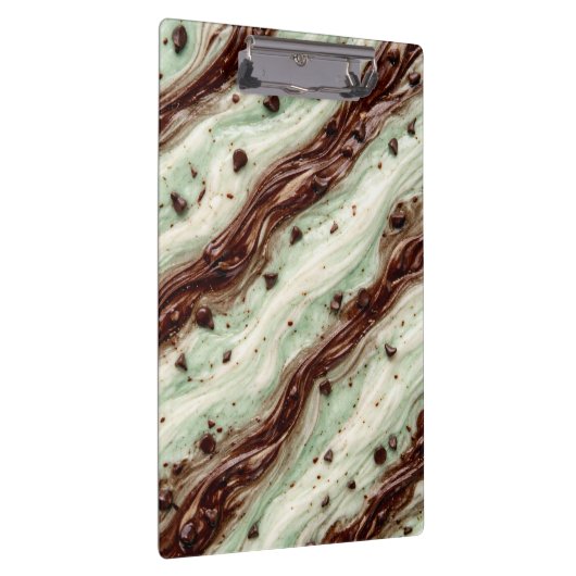 Mint Chocolate Chip Milkshake Marble Design Klembord (Rechts)