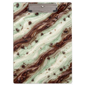 Mint Chocolate Chip Milkshake Marble Design Klembord (Voorkant)