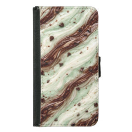 Mint Chocolate Chip Milkshake Marble Design