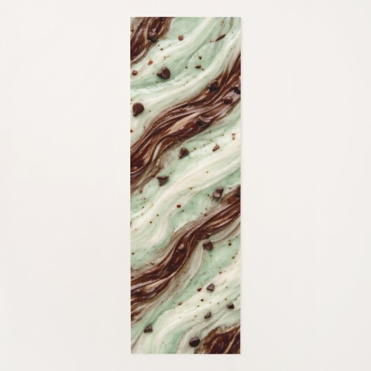 Mint Chocolate Chip Milkshake Marble Design Yogamat (Voorkant)