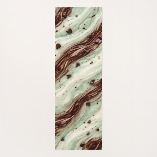 Mint Chocolate Chip Milkshake Marble Design Yogamat (Achterkant)