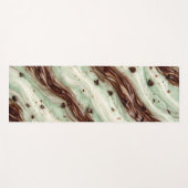 Mint Chocolate Chip Milkshake Marble Design Yogamat (Voorkant (horizontaal))