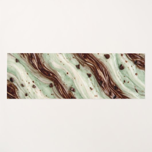 Mint Chocolate Chip Milkshake Marble Design Yogamat (Voorkant (horizontaal))