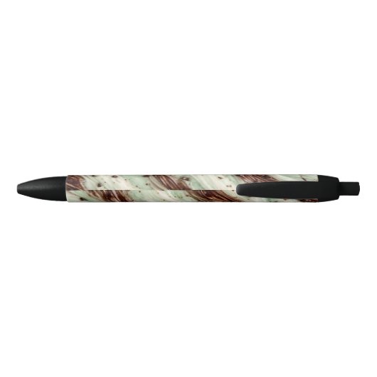 Mint Chocolate Chip Milkshake Marble Design Zwarte Inkt Pen (Achterkant)