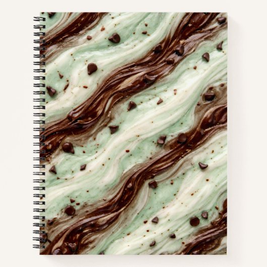 Mint Chocolate Chip Milkshake Marmer Design Notitieboek (Voorkant)