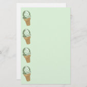 Mint Chocolate Chip Stationery Briefpapier (Voorkant / Achterkant)