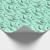 Mint Chocolate Chip Zebra Sharks Cadeaupapier (Hoek)