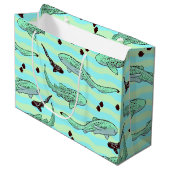 Mint Chocolate Chip Zebra Sharks Groot Cadeauzakje (Voorkant Gekanteld)