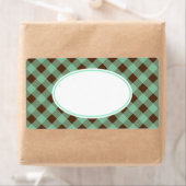 Mint Chocolate Gingham Labels (Insitu)