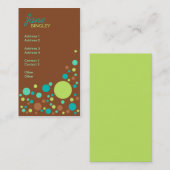 Mint Chocolate Retro-Stippen Visitekaartje (Voorkant / Achterkant)