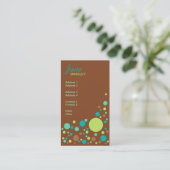 Mint Chocolate Retro-Stippen Visitekaartje (Staand voorkant)