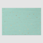 Mint Christmas Gold Snowflakes Tissuepapier (Voorkant)