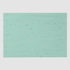 Mint Christmas Gold Snowflakes Tissuepapier