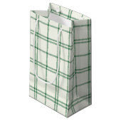 Mint Christmas Plaid Klein Cadeauzakje (Voorkant Gekanteld)