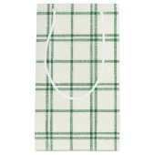 Mint Christmas Plaid Klein Cadeauzakje (Voorkant)