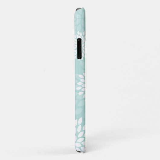 Mint Chrysanthemums Floral Pattern Case-Mate iPhone Case (Achterkant/rechts)