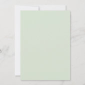 Mint Cobalt Petal Bruiloft Kaart (Achterkant)