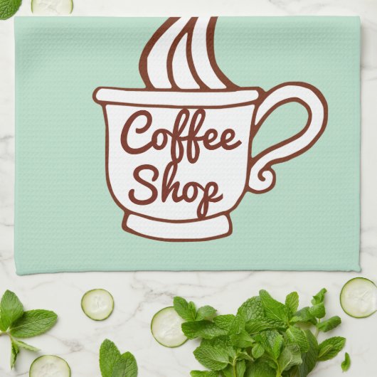 Mint Coffee Shop Kitchen Towel Theedoek (Gevouwen)