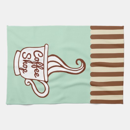 Mint Coffee Shop Kitchen Towel Theedoek (Horizontaal)