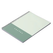 Mint Color Block Custom Name Notitieboek (Linkerzijde)