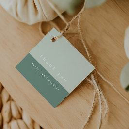 Mint Color Block Favor Tags Bedankjes Labels