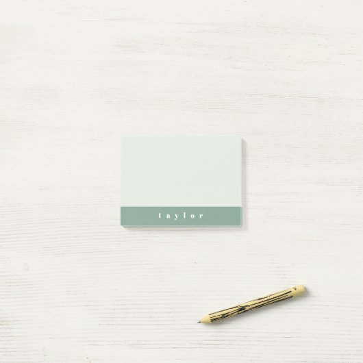 Mint Color Block Post-it® Notes (Op bureau)