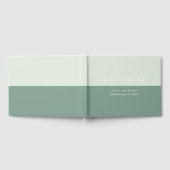Mint Color Block Wedding Gastenboek (Volledig)