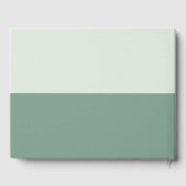 Mint Color Block Wedding Gastenboek (Achterkant)