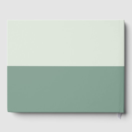 Mint Color Block Wedding Gastenboek (Achterkant)