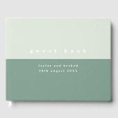 Mint Color Block Wedding Gastenboek (Voorkant)