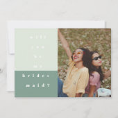 Mint Colour Block Foto: Mijn Bridesmaid Save The Date (Voorkant)