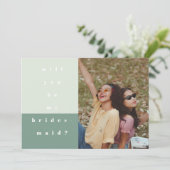 Mint Colour Block Foto: Mijn Bridesmaid Save The Date (Staand voorkant)