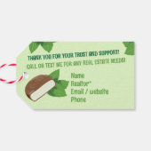 Mint Compliment Realtor Pop-door Referral Gum Cadeaulabel (Achterkant Horizontaal)