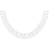 Mint Confetti Waterverf Stippen Bunting Flag Vlaggetjes (Alle)