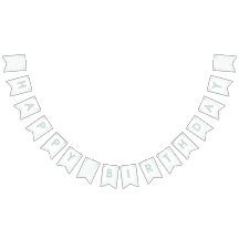 Mint Confetti Waterverf Stippen Bunting Flag