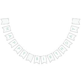 Mint Confetti Waterverf Stippen Bunting Flag Vlaggetjes