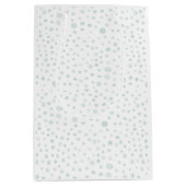 Mint Confetti Waterverf Stippen Gift Bag Medium Cadeauzakje (Voorkant)