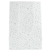 Mint Confetti Waterverf Stippen Gift Bag Medium Cadeauzakje (Achterkant)