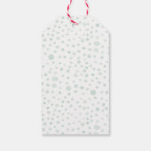 Mint Confetti Waterverf Stippen Gift Label Cadeaulabel (Achterkant)