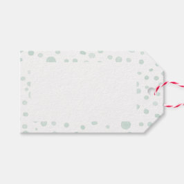 Mint Confetti Waterverf Stippen Gift Label Cadeaulabel