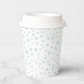 Mint Confetti Waterverf Stippen Paper Cup Papieren Bekers (Rechts)